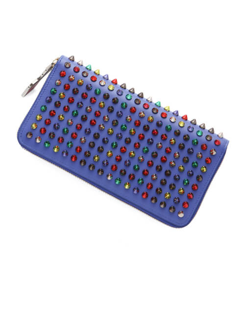 クリスチャン ルブタンコピー 　2015年春夏新作カーフスキン　ラウンドファスナー長財布PANETTONE WALLET CALF PARIS/SPIKES 3135058 M215